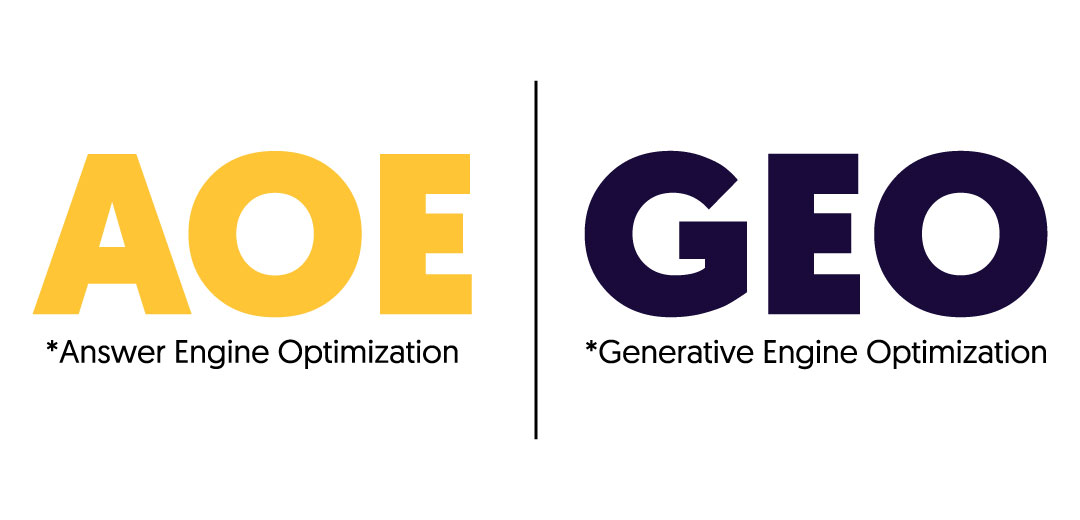 Understanding Answer Engine Optimization and Generative Engine Optimization Text defining AOE as Answer Engine Optimization and GEO as Generative Engine Optimization for modern SEO.