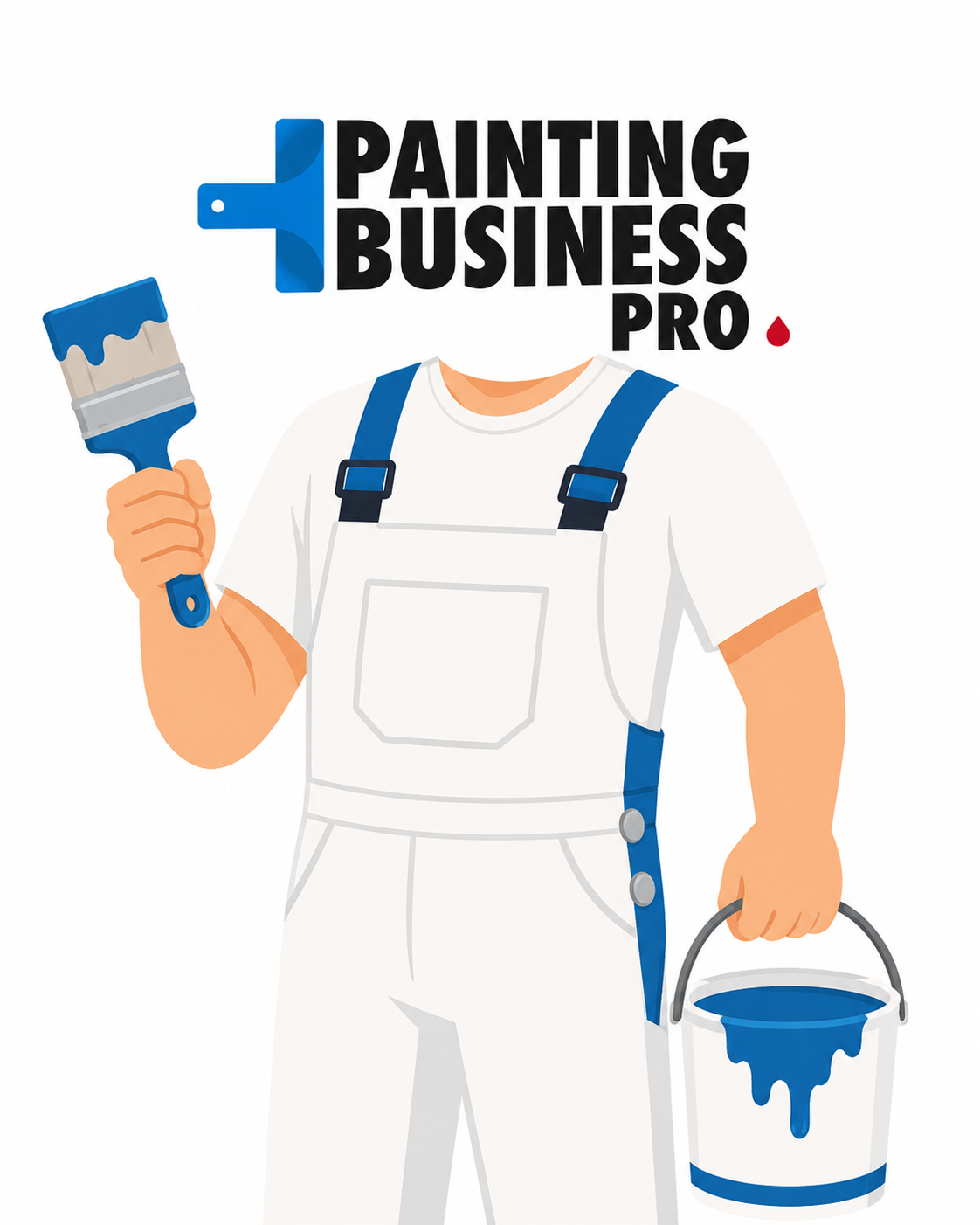 Professional Painting Business Services and Expertise A professional painter in white overalls holding a brush and paint can, representing painting business expertise.