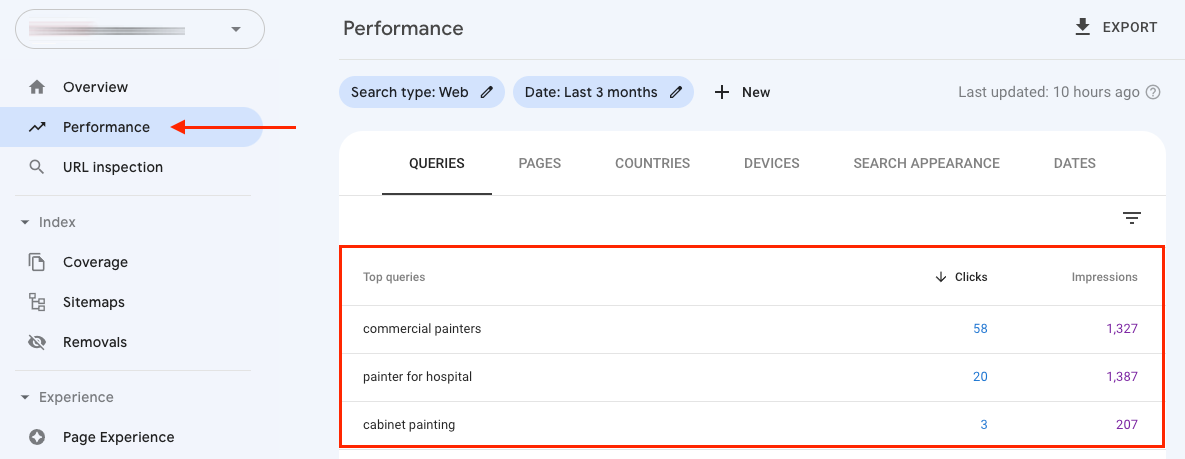 Google Search Console for Painters