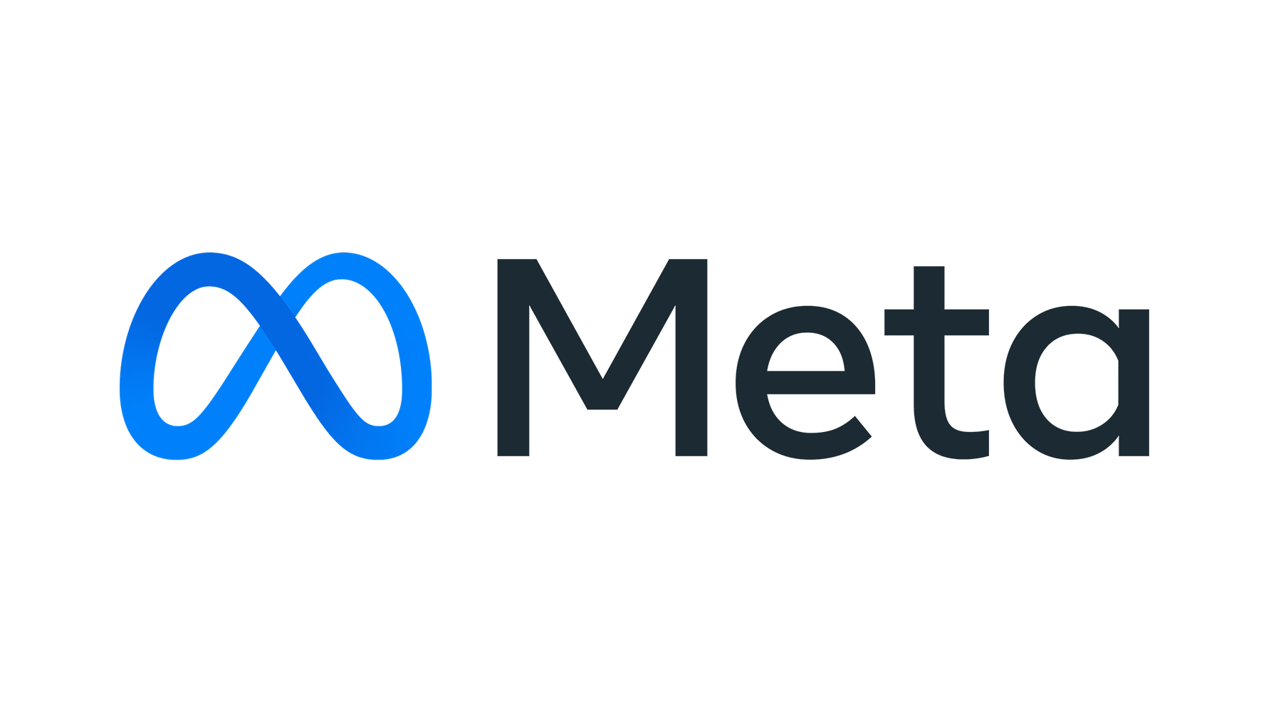 The Meta logo, a blue infinity symbol with the word Meta, representing social media marketing.