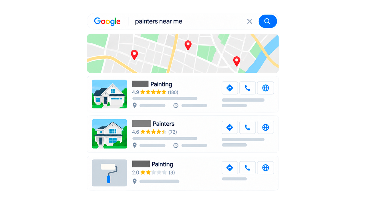 Local Painters Near Me Google Search Results Map Pack