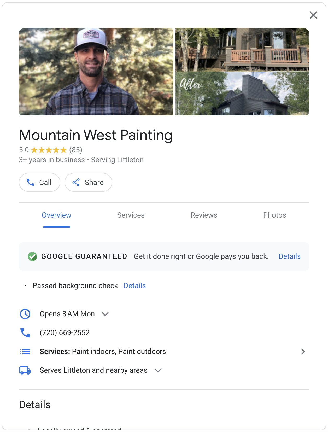 Google Local Services Ads Example